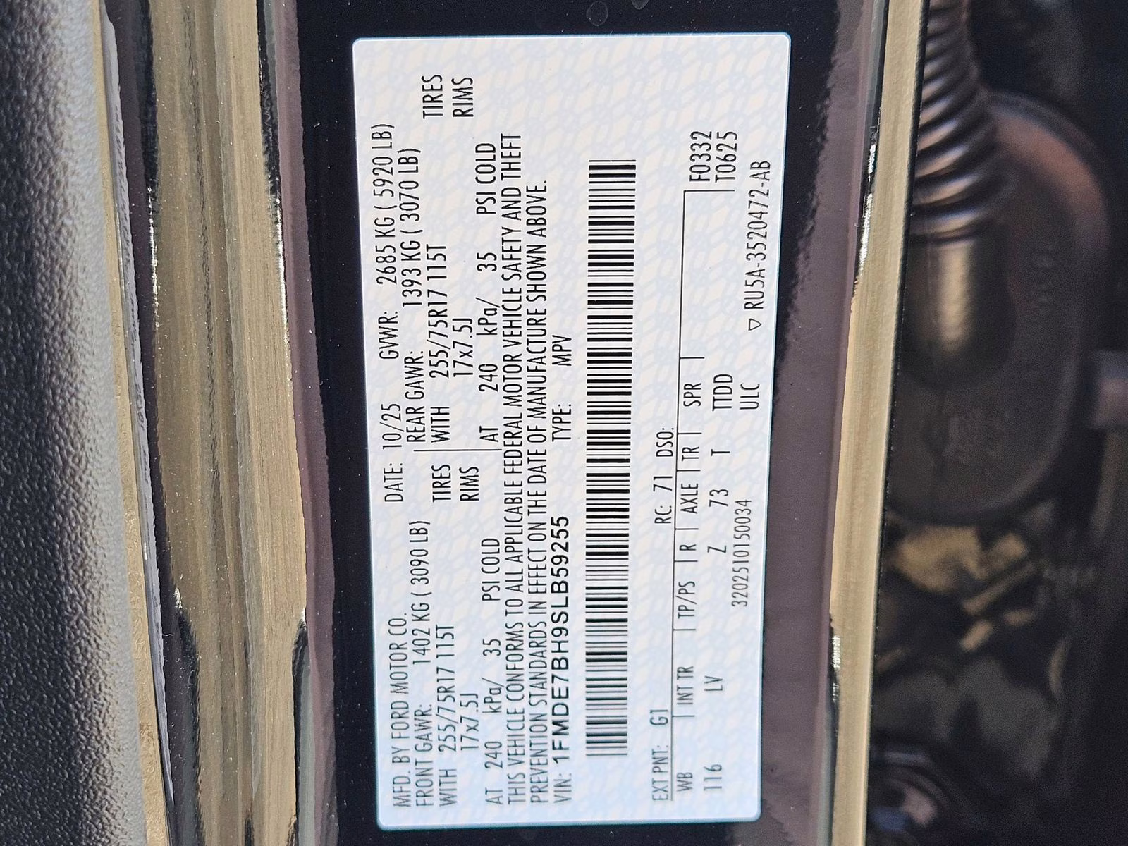 2025 Shadow Black Ford Bronco Big Bend 4X4 SUV