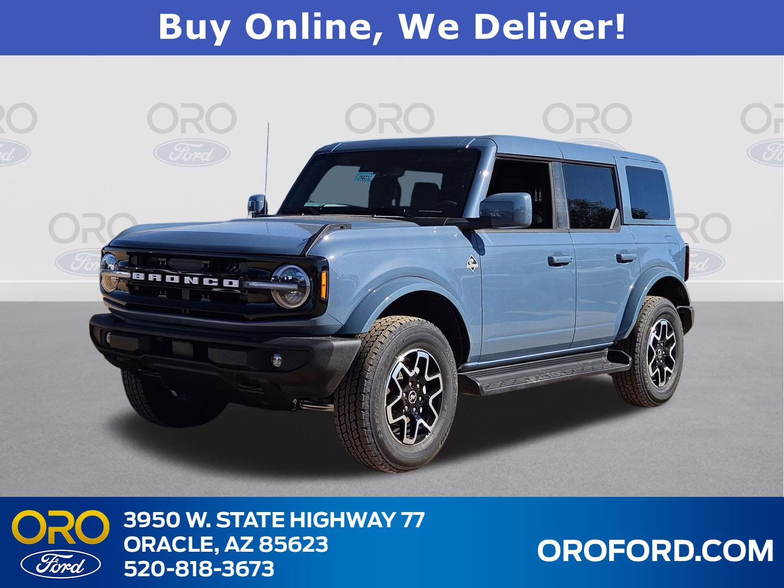 2025 Azure Gray Metallic Ford Bronco Outer Banks 4X4 SUV