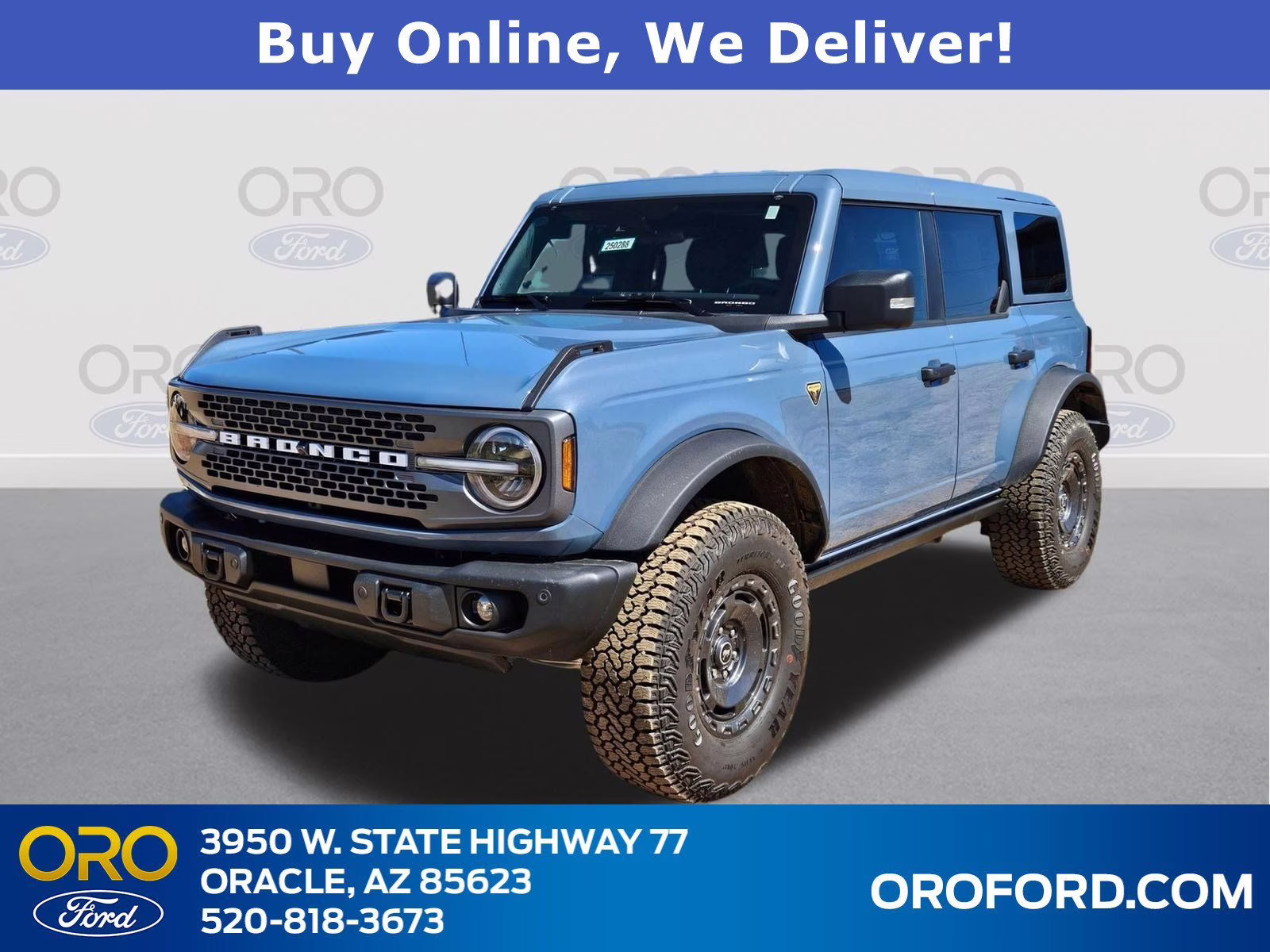 2025 Azure Gray Metallic Ford Bronco Badlands 4X4 SUV