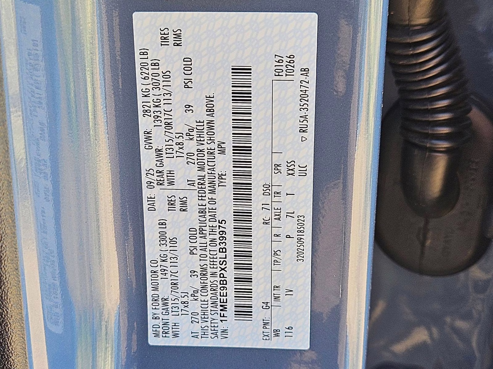 2025 Azure Gray Metallic Ford Bronco Badlands 4X4 SUV