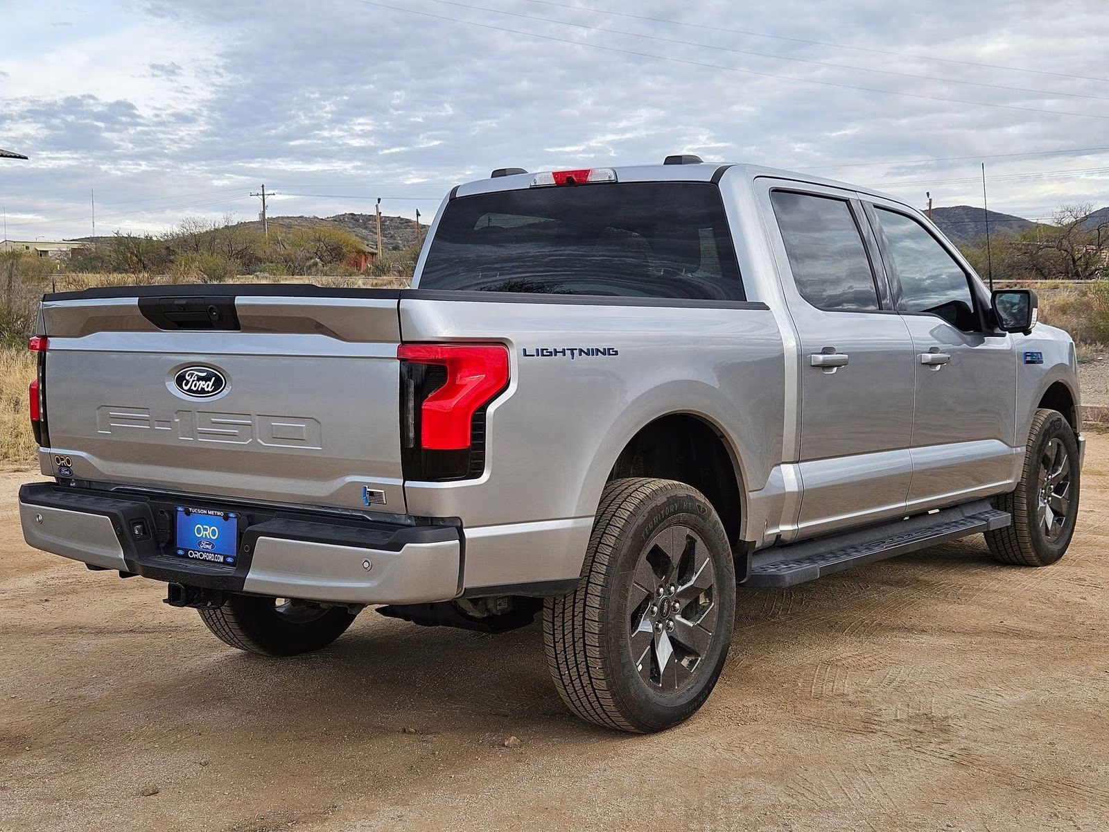 2025 Silver Metallic Ford F-150 Lightning Flash AWD Truck