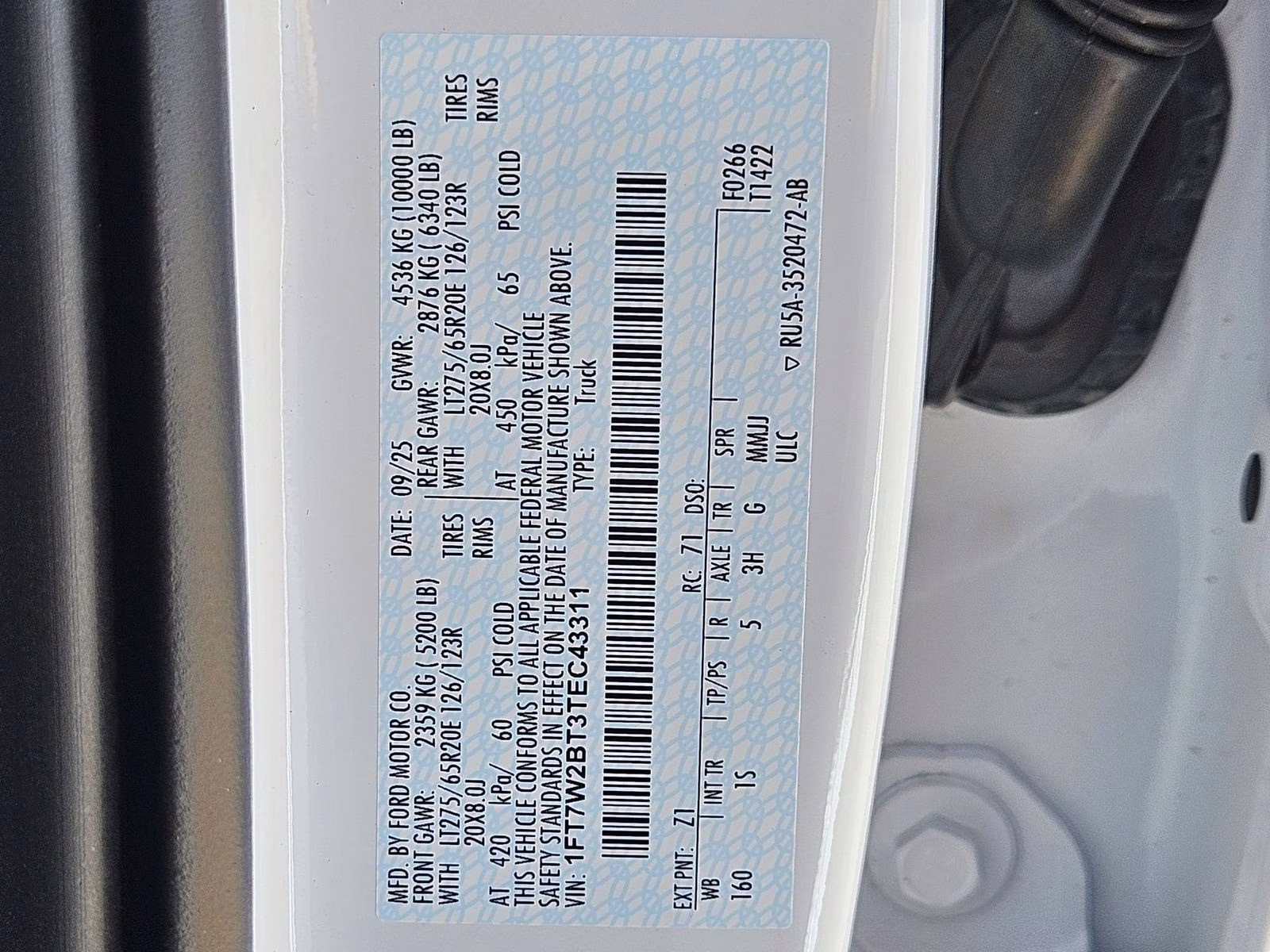 2026 Oxford White Ford Super Duty F-250 SRW XL 4X4 Truck