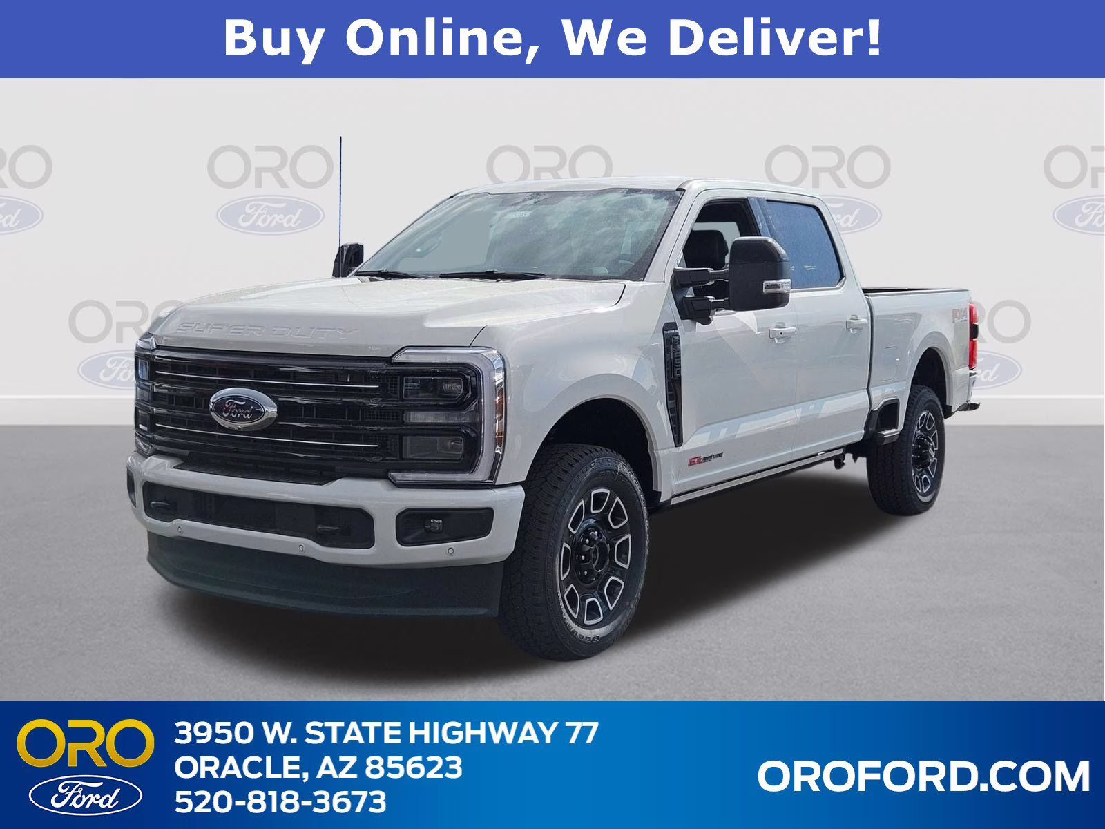 2025 White Metallic Ford Super Duty F-250 SRW Platinum 4X4 Truck
