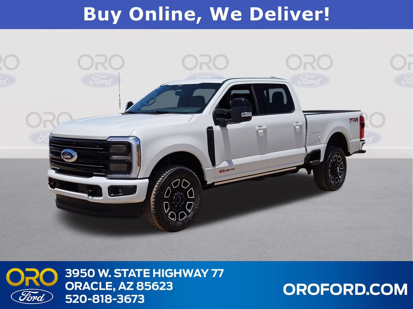 2025 White Metallic Ford Super Duty F-250 SRW Platinum 4X4 Truck