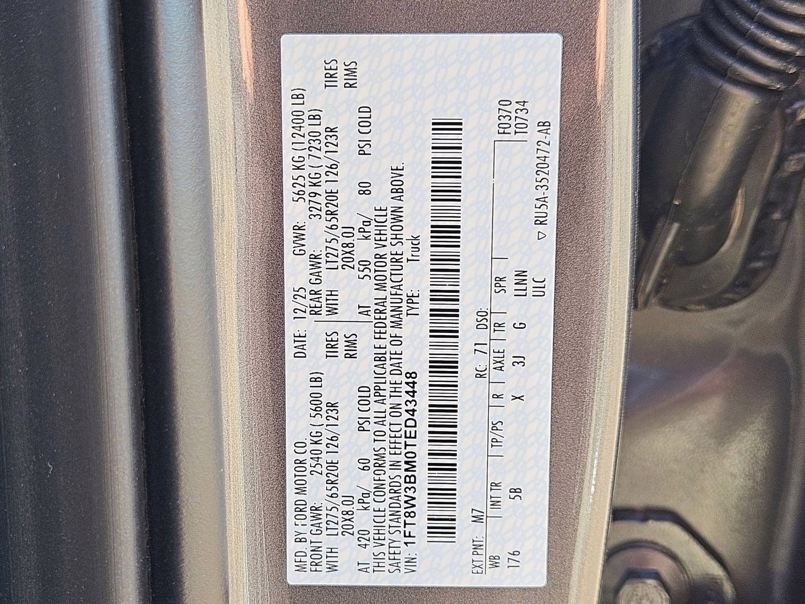 2026 Gray Metallic Ford Super Duty F-350 SRW Lariat 4X4 Truck