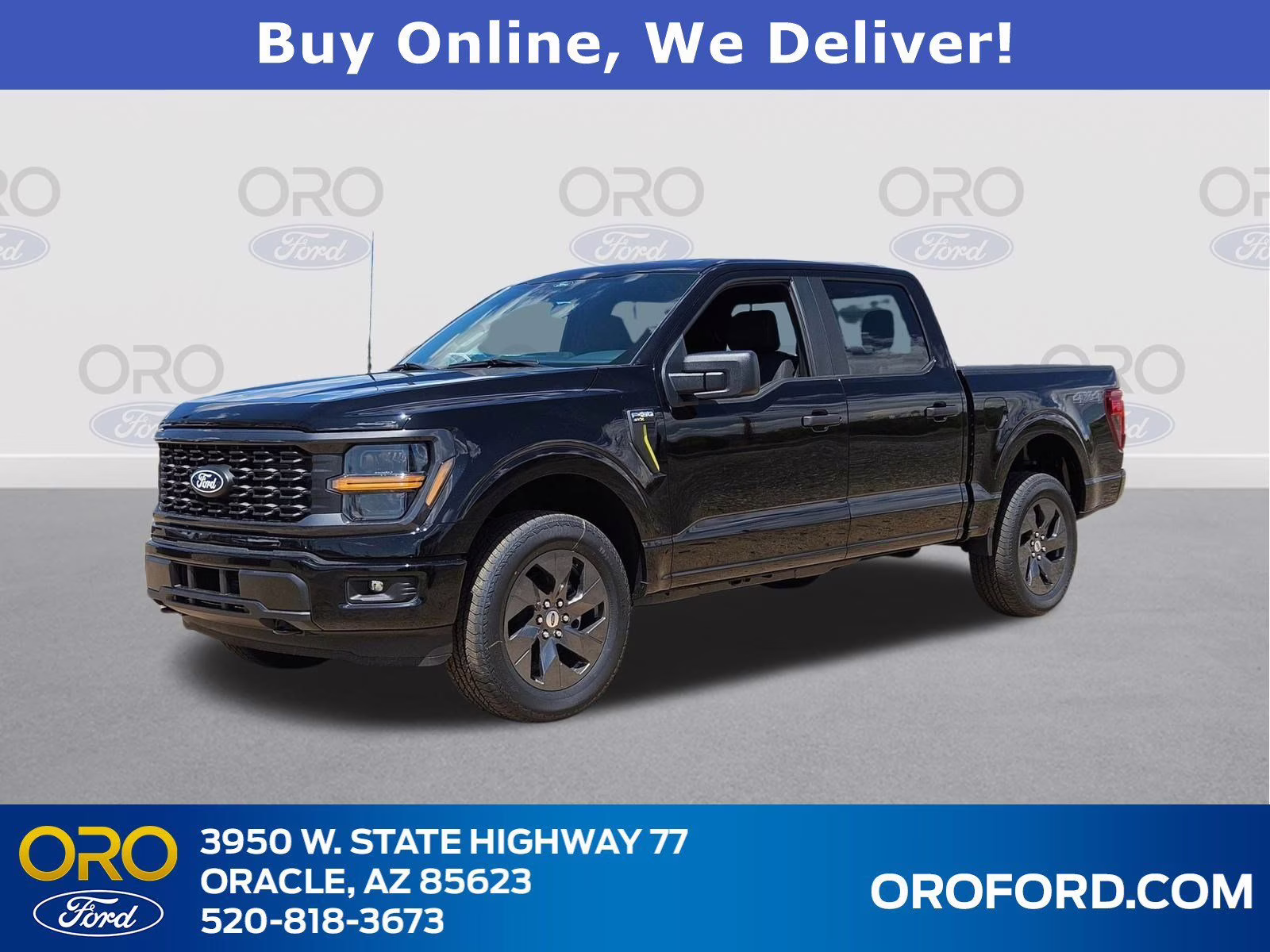 2025 Black Metallic Ford F-150 STX 4X4 Truck