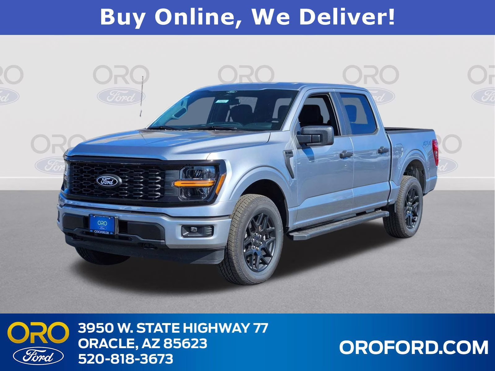 2025 Silver Metallic Ford F-150 STX 4X4 Truck