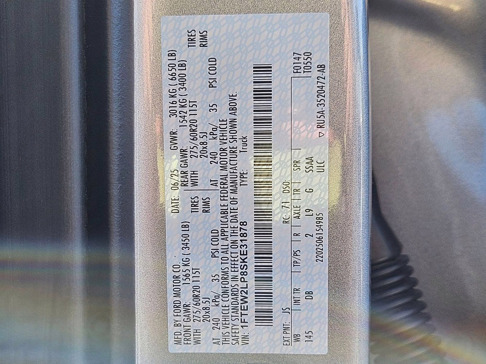 2025 Silver Metallic Ford F-150 STX 4X4 Truck