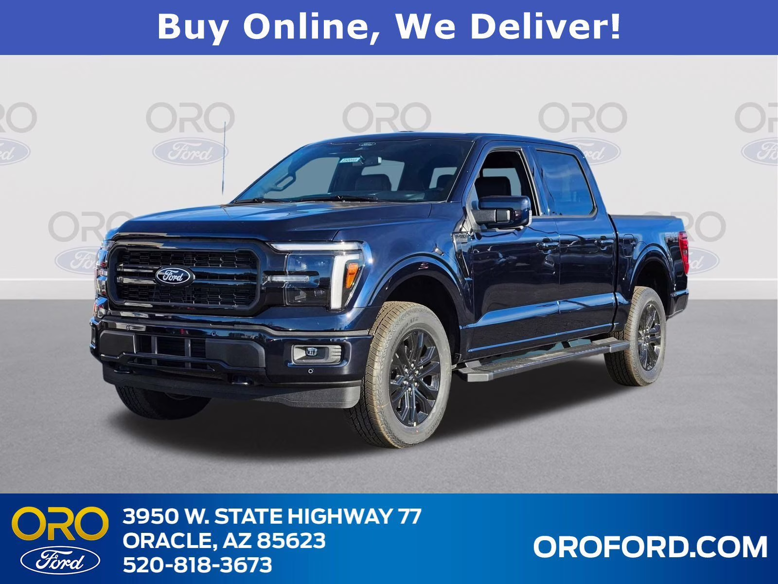 2025 Blue Metallic Ford F-150 Lariat 4X4 Truck