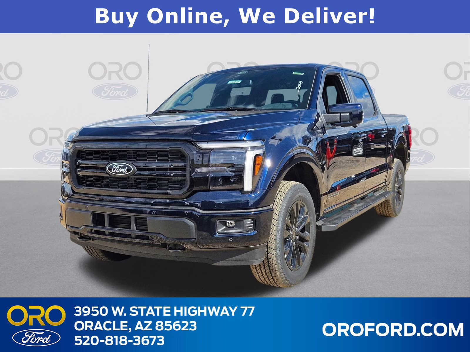 2025 Blue Metallic Ford F-150 Lariat 4X4 Truck