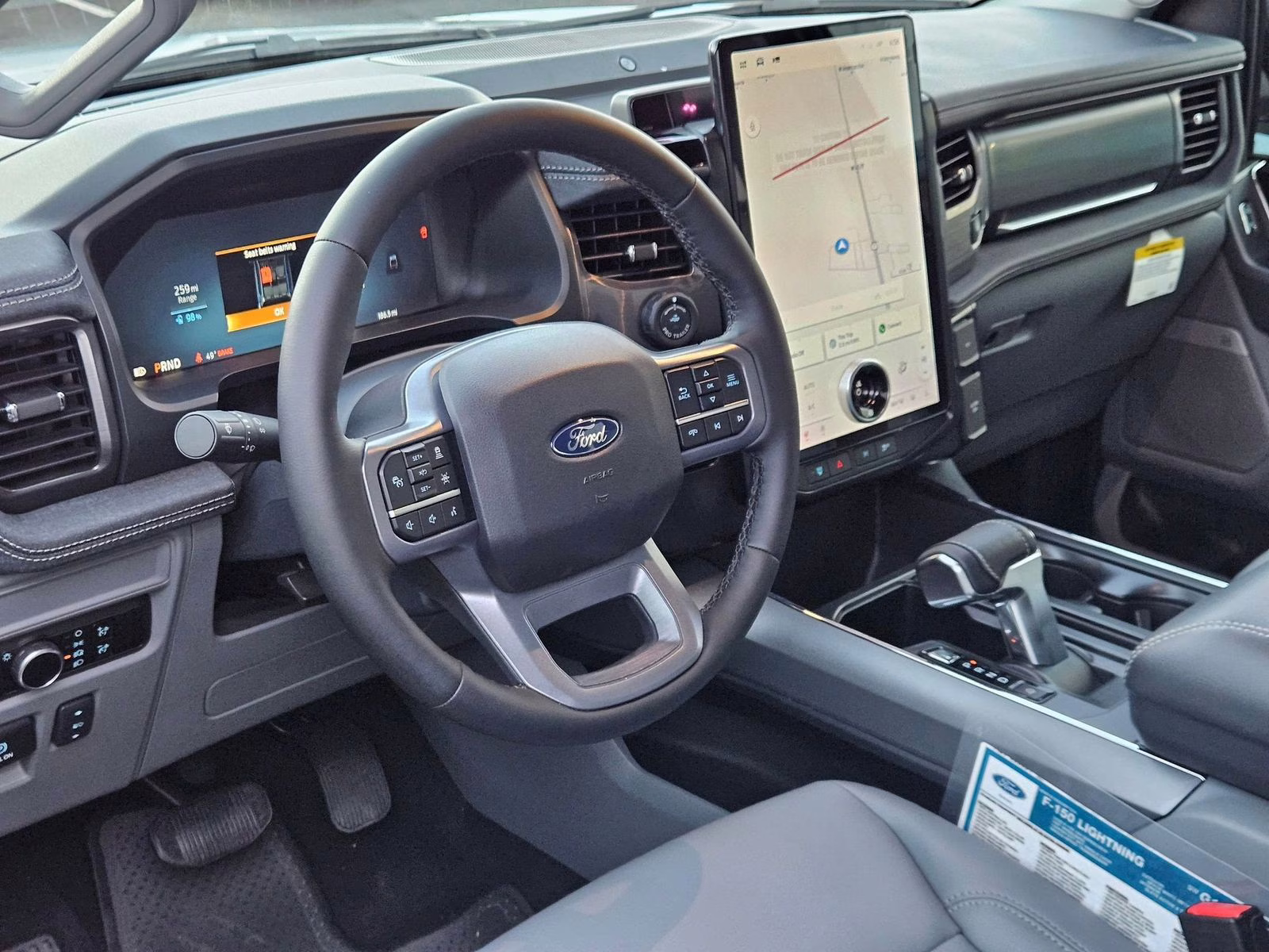 2025 White Metallic Ford F-150 Lightning Flash AWD Truck