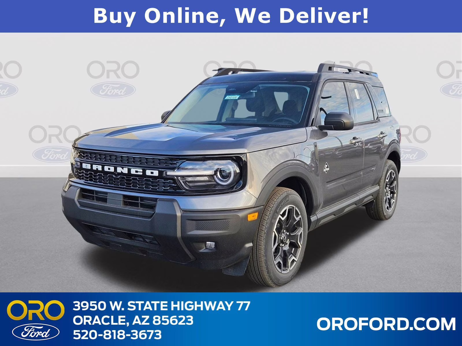 2025 Gray Metallic Ford Bronco Sport Outer Banks 4X4 SUV