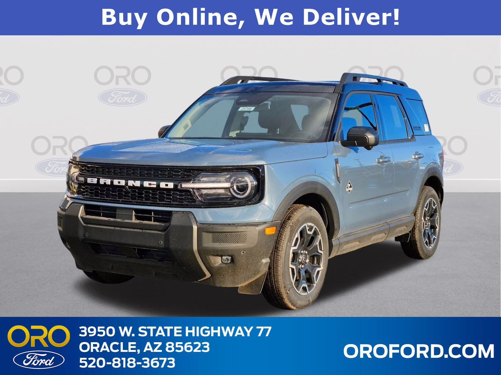 2025 Azure Gray Metallic Ford Bronco Sport Outer Banks 4X4 SUV
