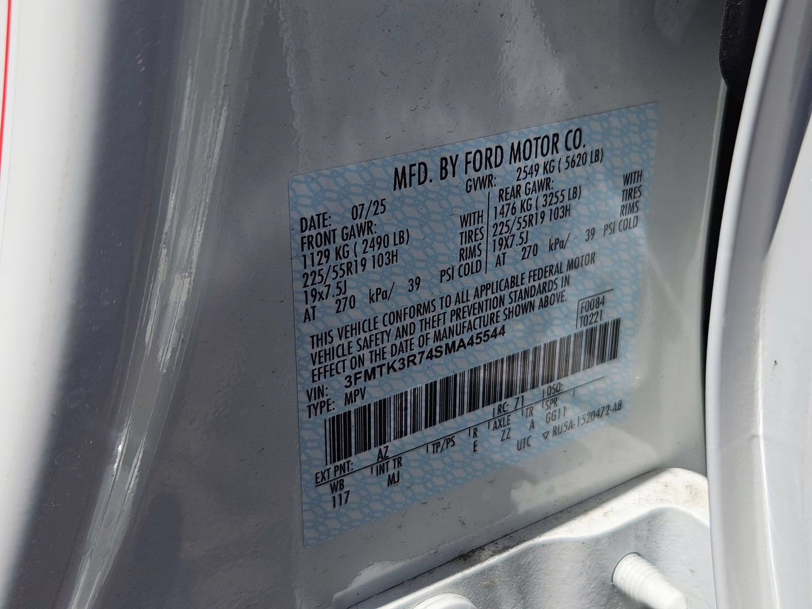 2025 White Metallic Ford Mustang Mach-E Premium RWD SUV