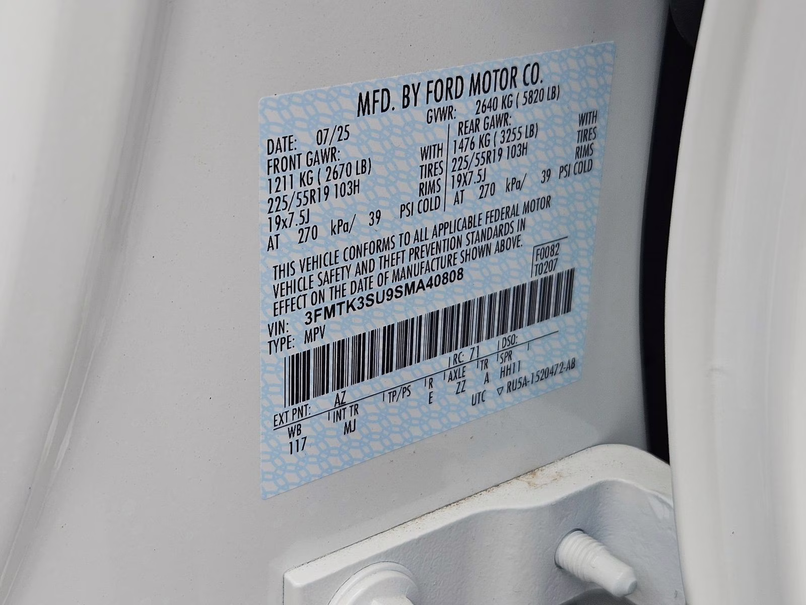 2025 White Metallic Ford Mustang Mach-E Premium AWD SUV