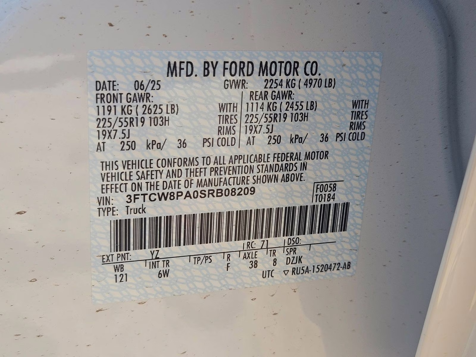 2025 Oxford White Ford Maverick Lobo AWD Truck