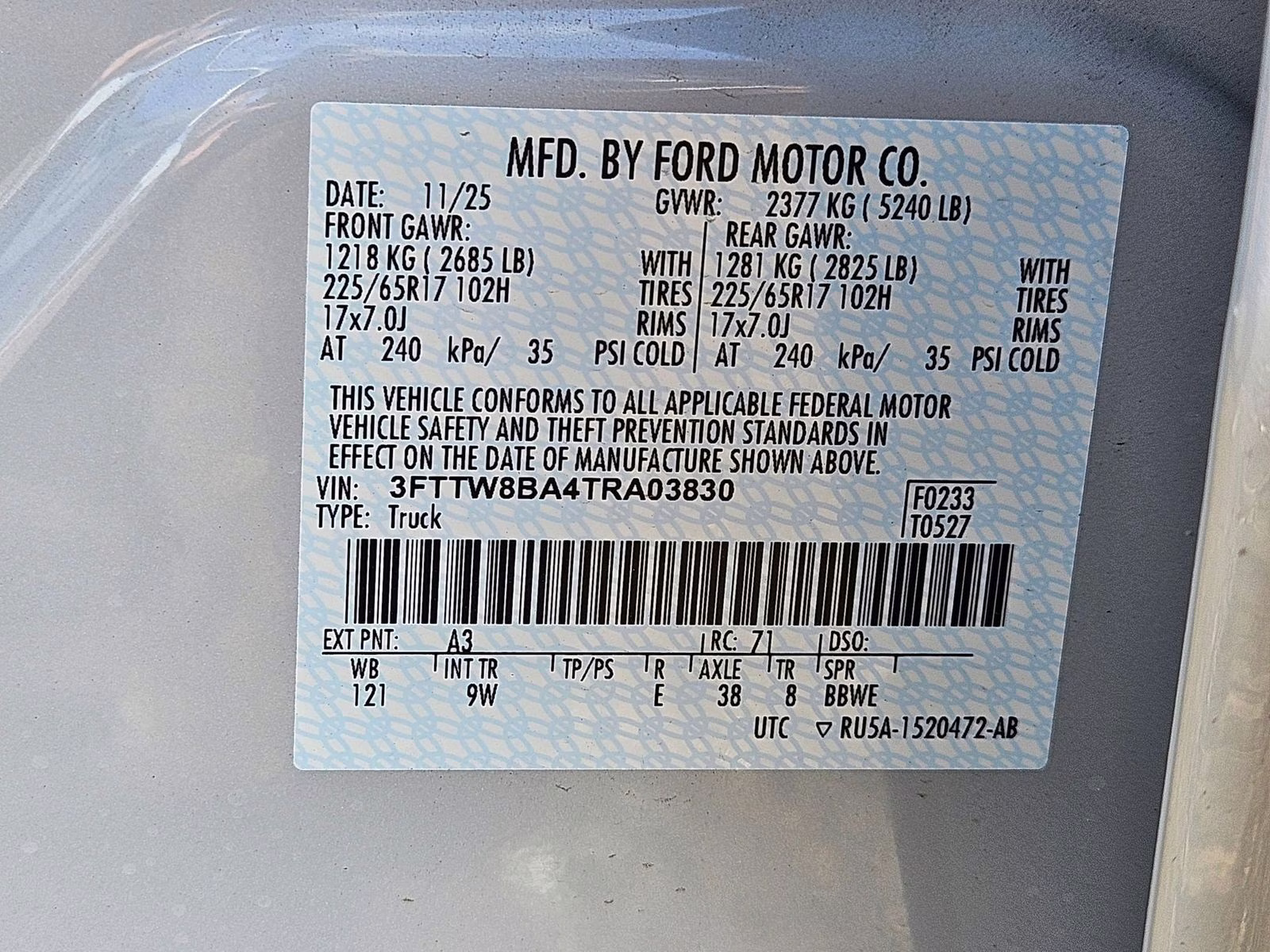 2026 White Metallic Ford Maverick XL AWD Truck