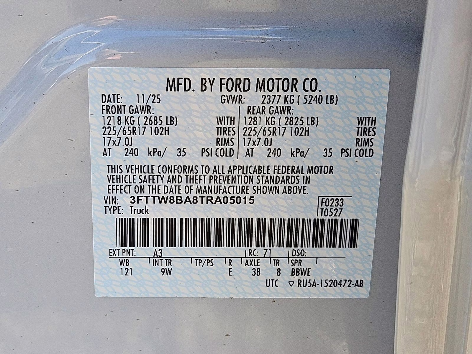 2026 White Metallic Ford Maverick XL AWD Truck