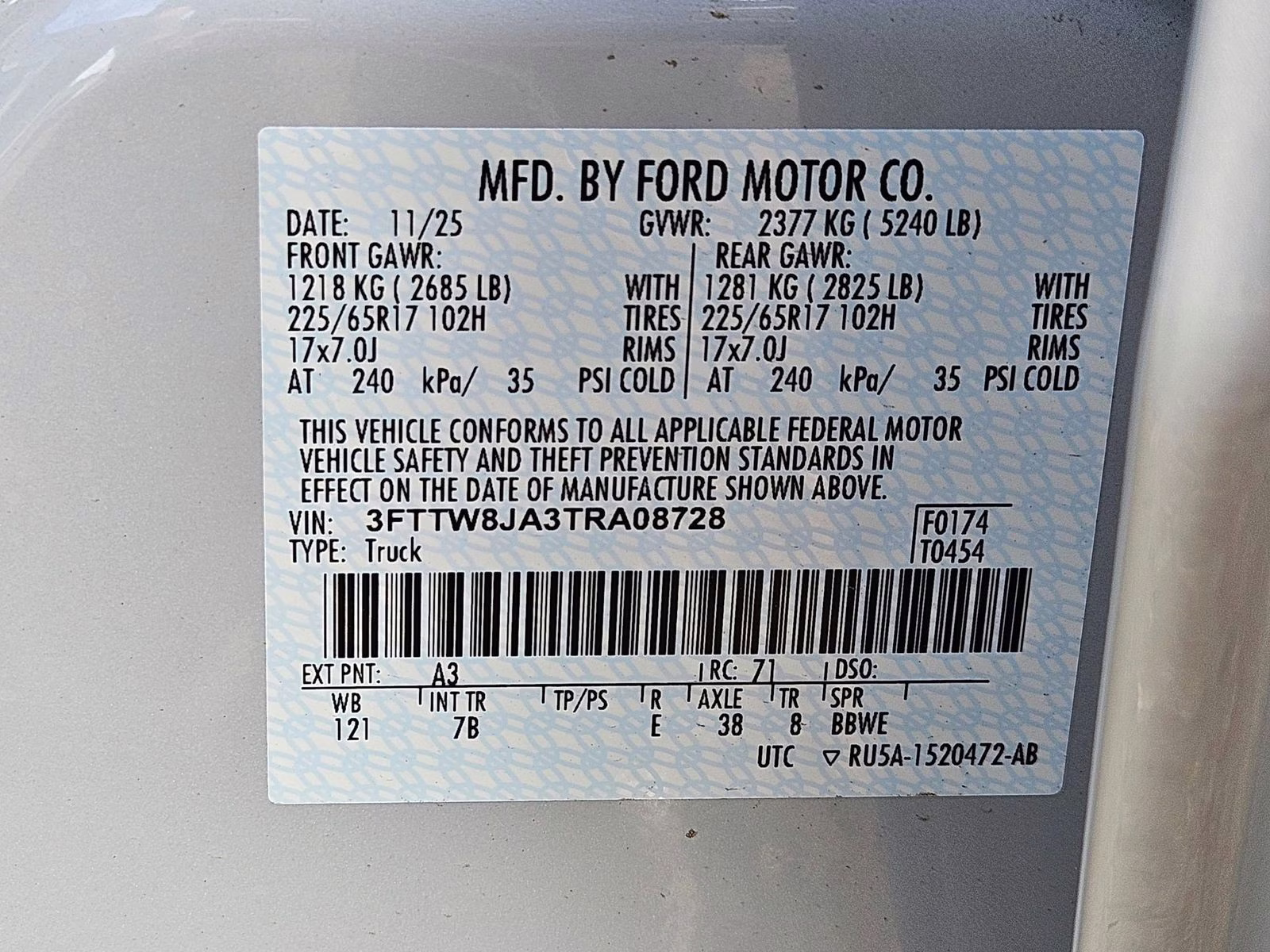 2026 White Metallic Ford Maverick XLT AWD Truck