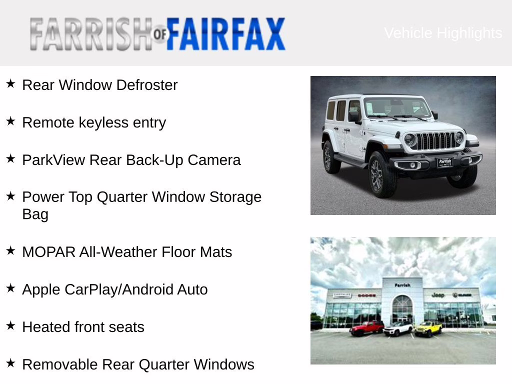 2026 Bright White Clearcoat Jeep Wrangler Sahara 4X4 SUV