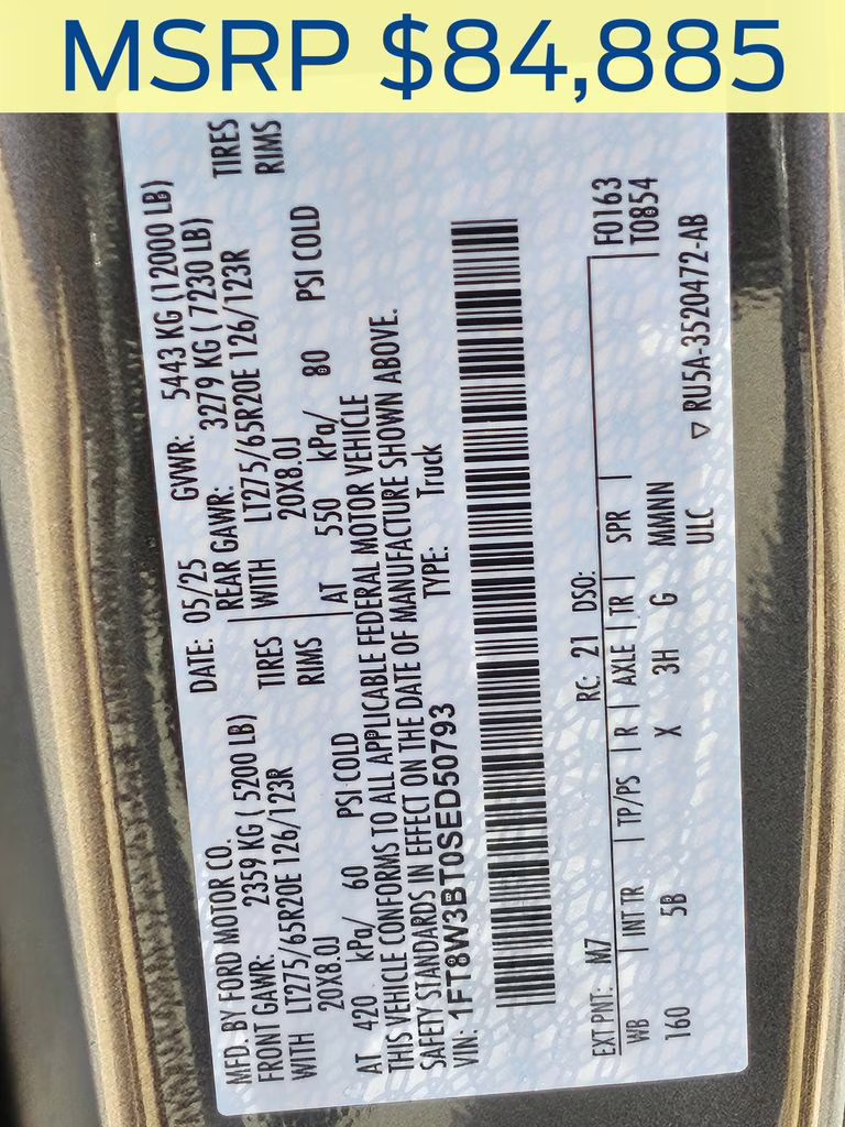 2025 Carbonized Gray Metallic Ford Super Duty F-350 SRW Lariat 4X4 Truck