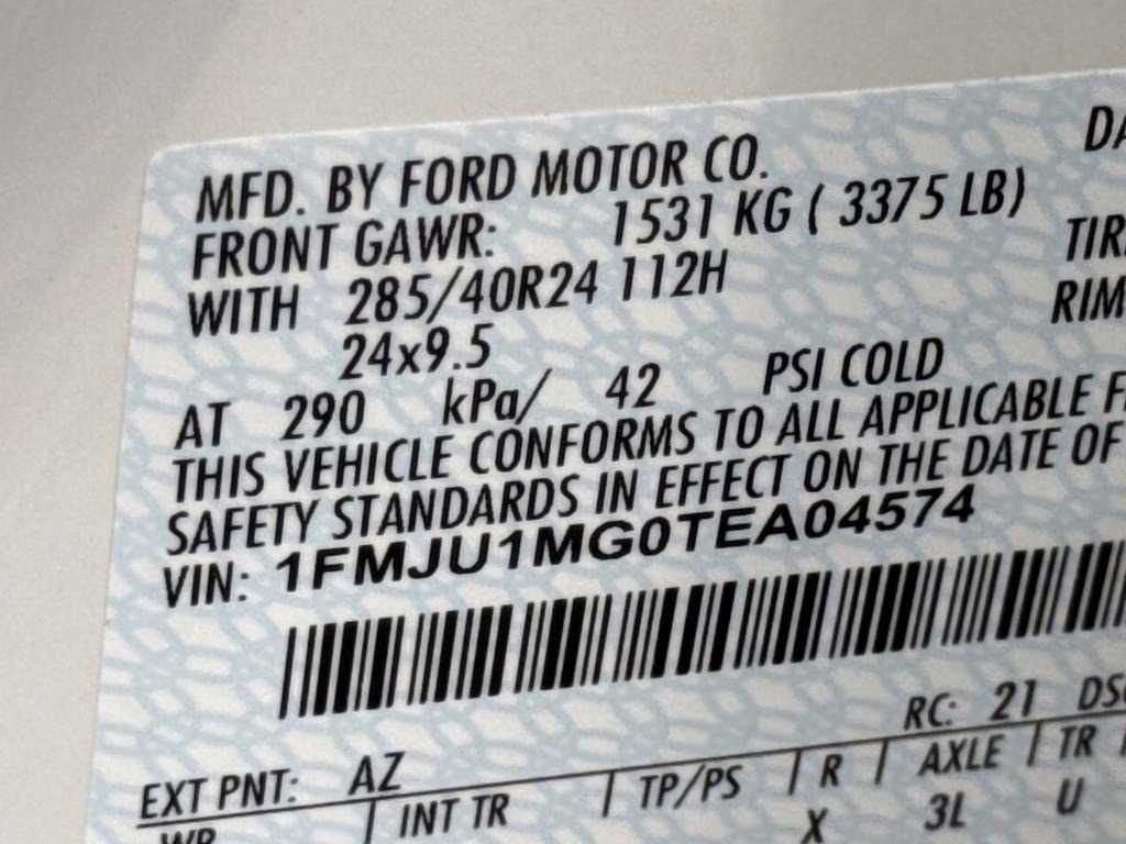 2026 White Metallic Ford Expedition Platinum 4X4 SUV