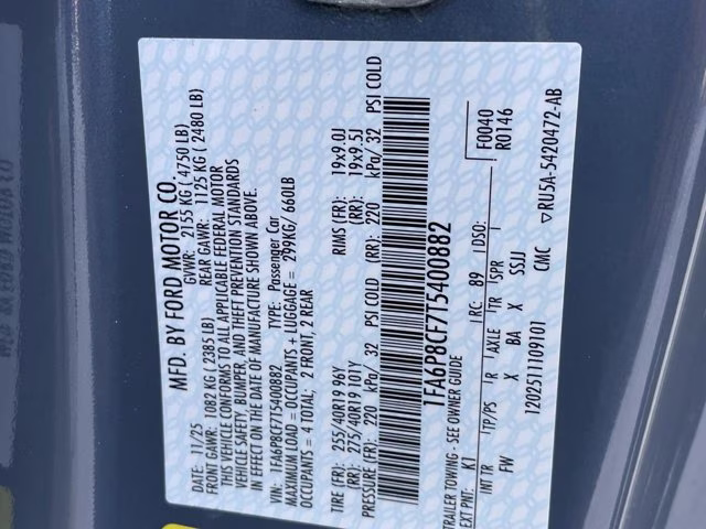 2026 Vapor Blue Metallic Ford Mustang GT Premium RWD Coupe