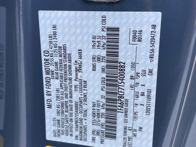 2026 Vapor Blue Metallic Ford Mustang GT Premium RWD Coupe