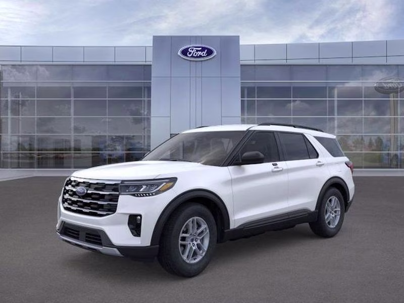 2026 Star White Metallic Tri-Coat Ford Explorer Active w/200A Pkg RWD SUV