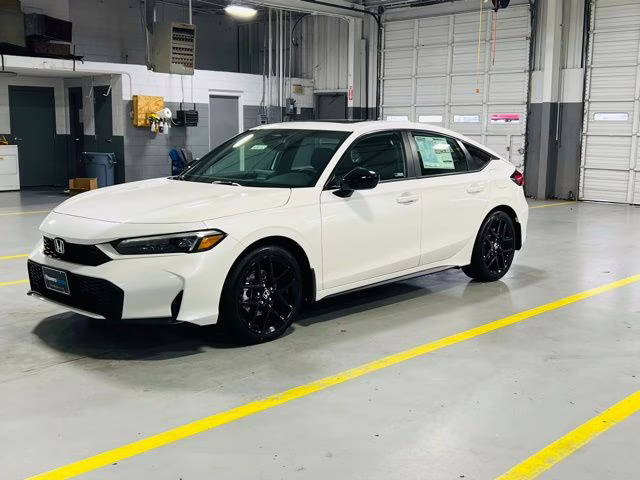 2026 Platinum White Pearl Honda Civic Hybrid Sport FWD Hatchback
