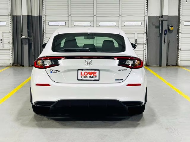 2026 Platinum White Pearl Honda Civic Hybrid Sport FWD Hatchback
