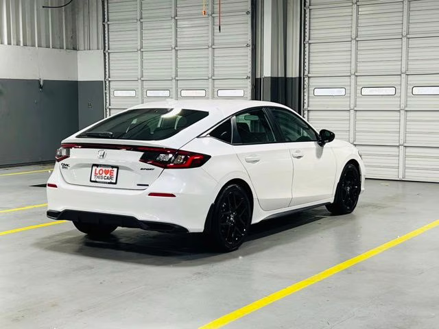 2026 Platinum White Pearl Honda Civic Hybrid Sport FWD Hatchback