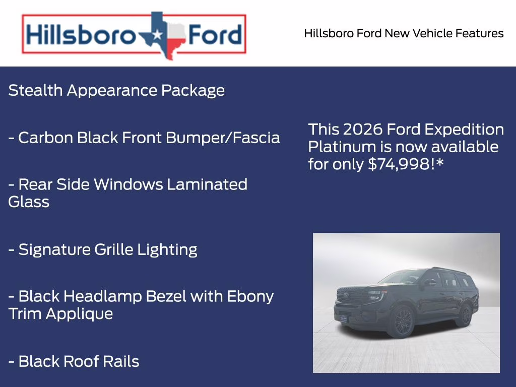 2026 Agate Black Metallic Ford Expedition Platinum 4X4 SUV