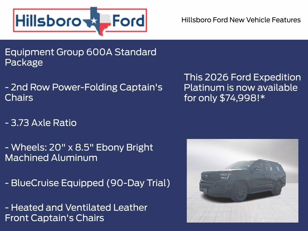 2026 Agate Black Metallic Ford Expedition Platinum 4X4 SUV