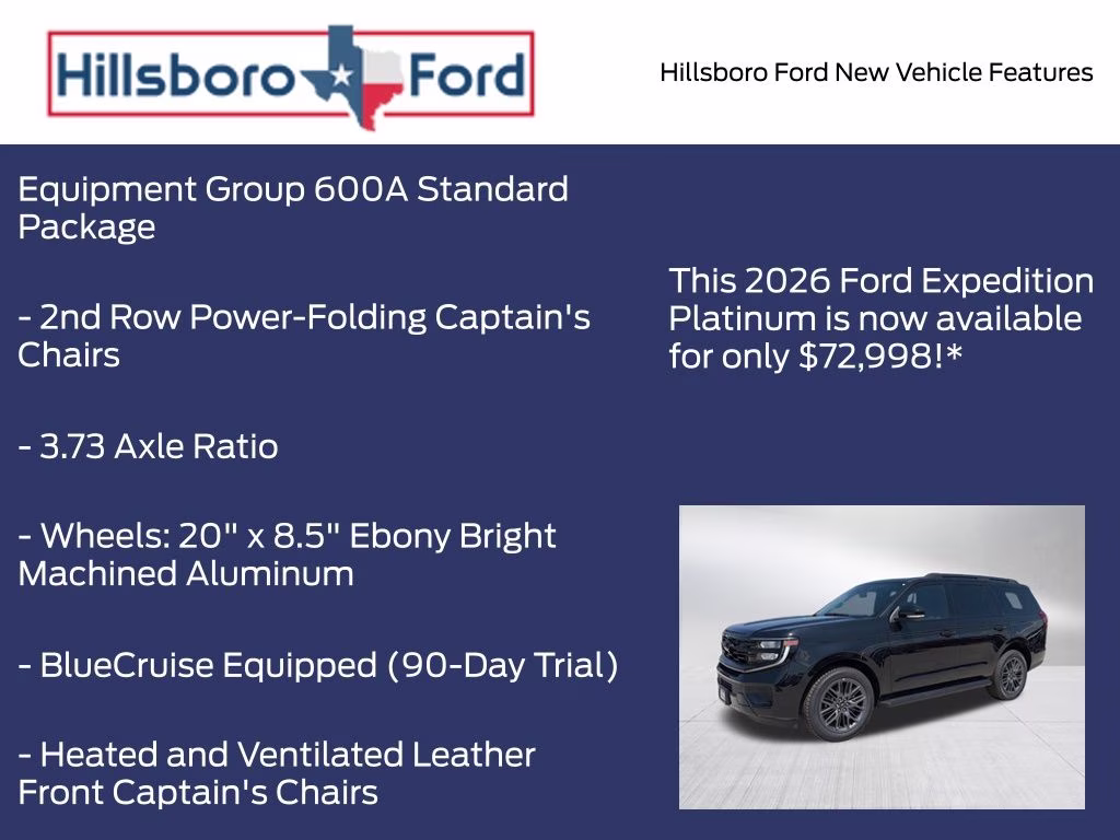 2026 Agate Black Metallic Ford Expedition Platinum 4X4 SUV