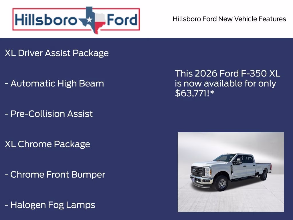 2026 Oxford White Ford Super Duty F-350 SRW XL 4X4 Truck
