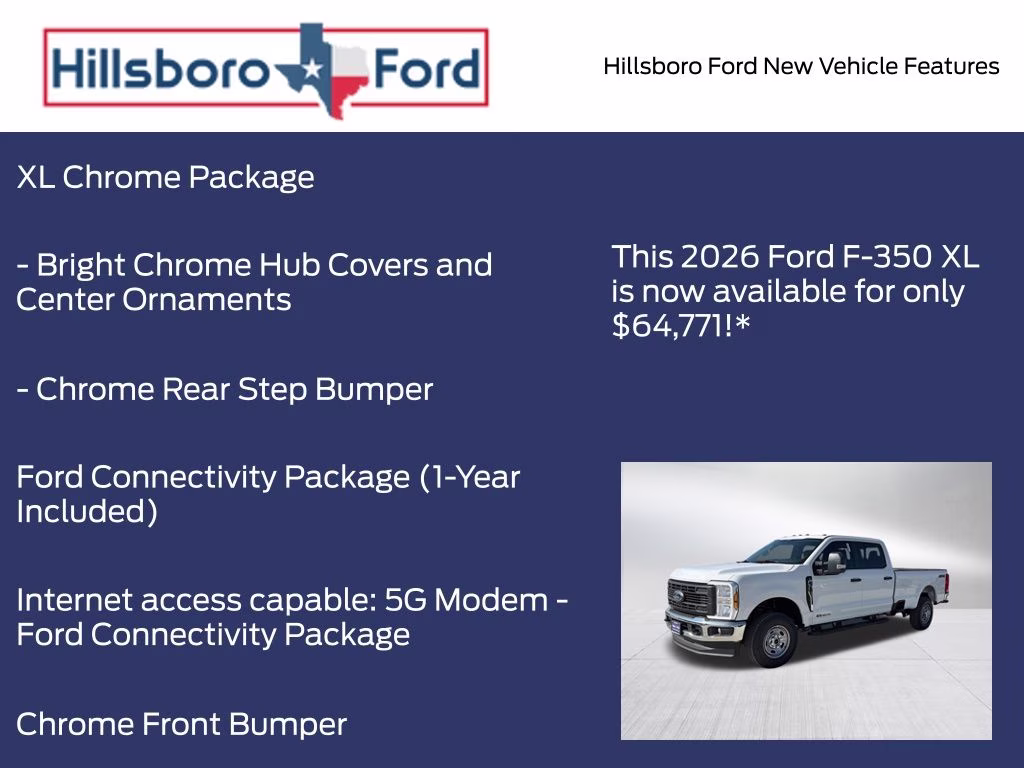 2026 Oxford White Ford Super Duty F-350 SRW XL 4X4 Truck