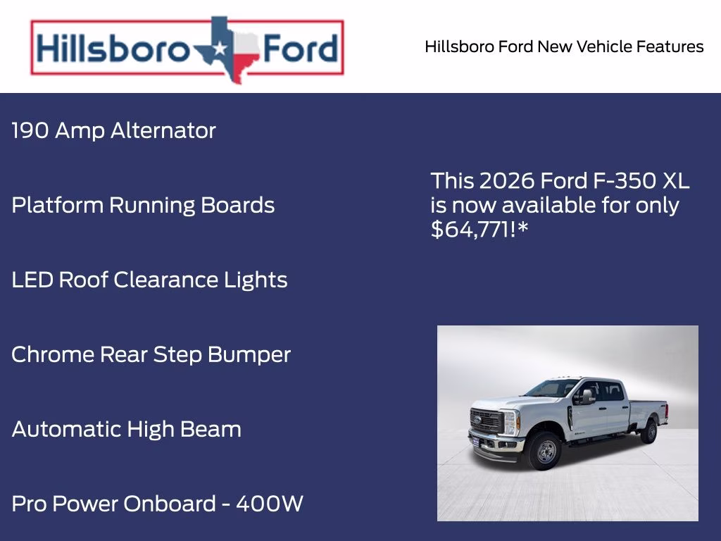 2026 Oxford White Ford Super Duty F-350 SRW XL 4X4 Truck