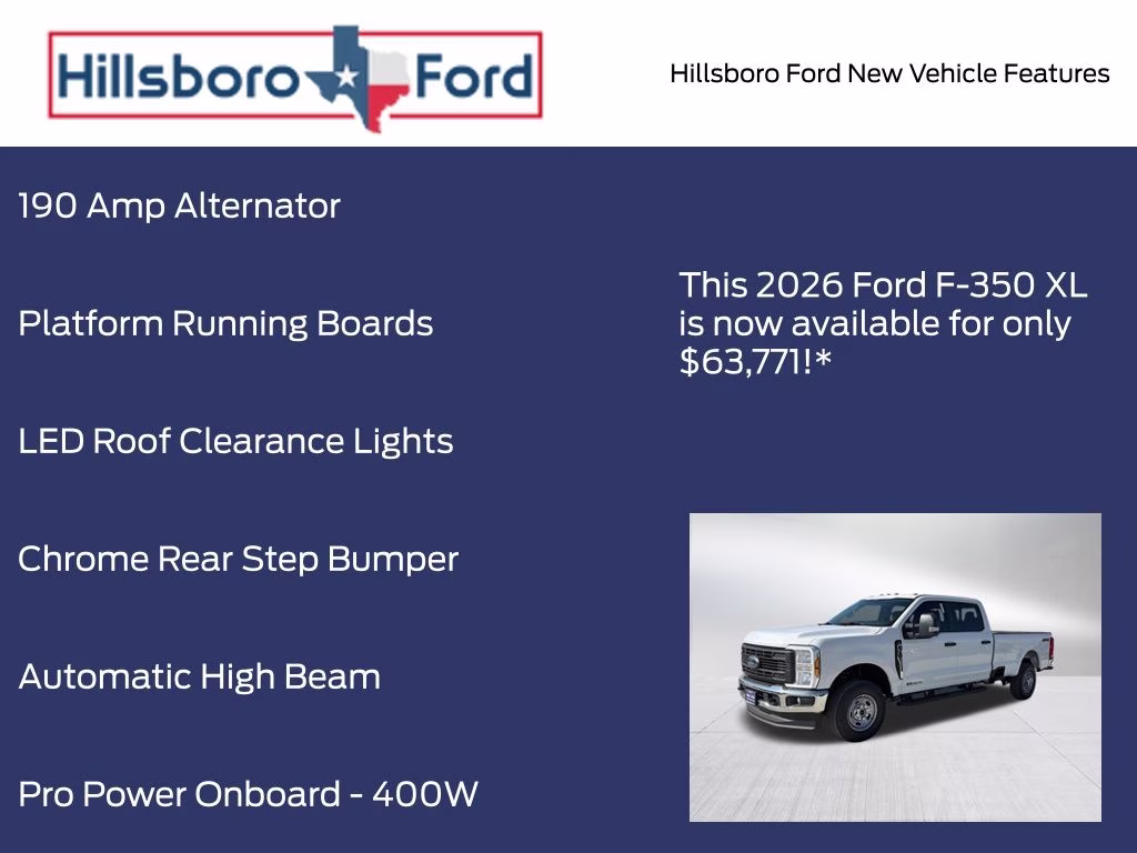 2026 Oxford White Ford Super Duty F-350 SRW XL 4X4 Truck