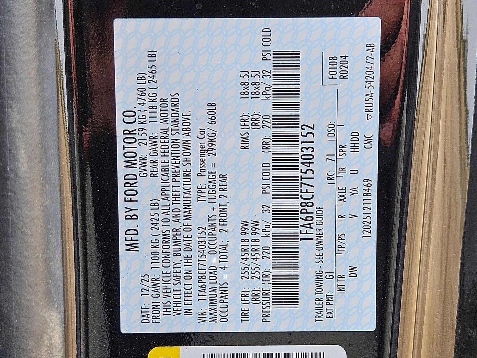 2026 Shadow Black Ford Mustang GT RWD Coupe