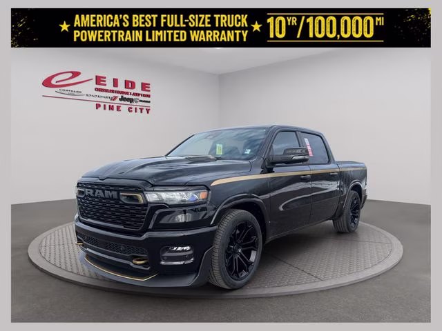 2026 Diamond Black Crystal Pearlcoat Ram 1500 Big Horn Night Edition Direct Connection 650 4X4 Truck
