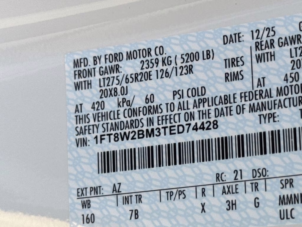 2026 White Metallic Ford Super Duty F-250 SRW Platinum 4X4 Truck