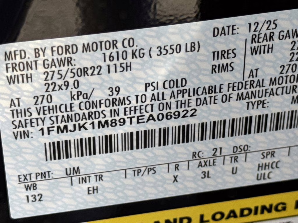 2026 Black Metallic Ford Expedition Max Platinum 4X4 SUV