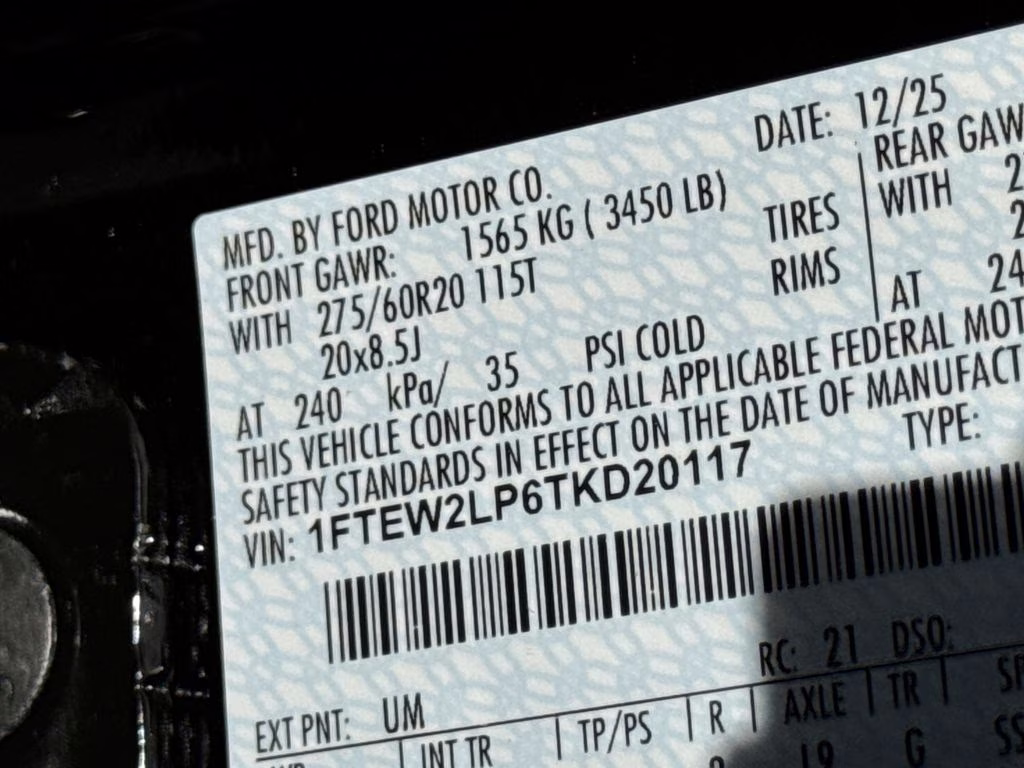 2026 Black Metallic Ford F-150 STX 4X4 Truck