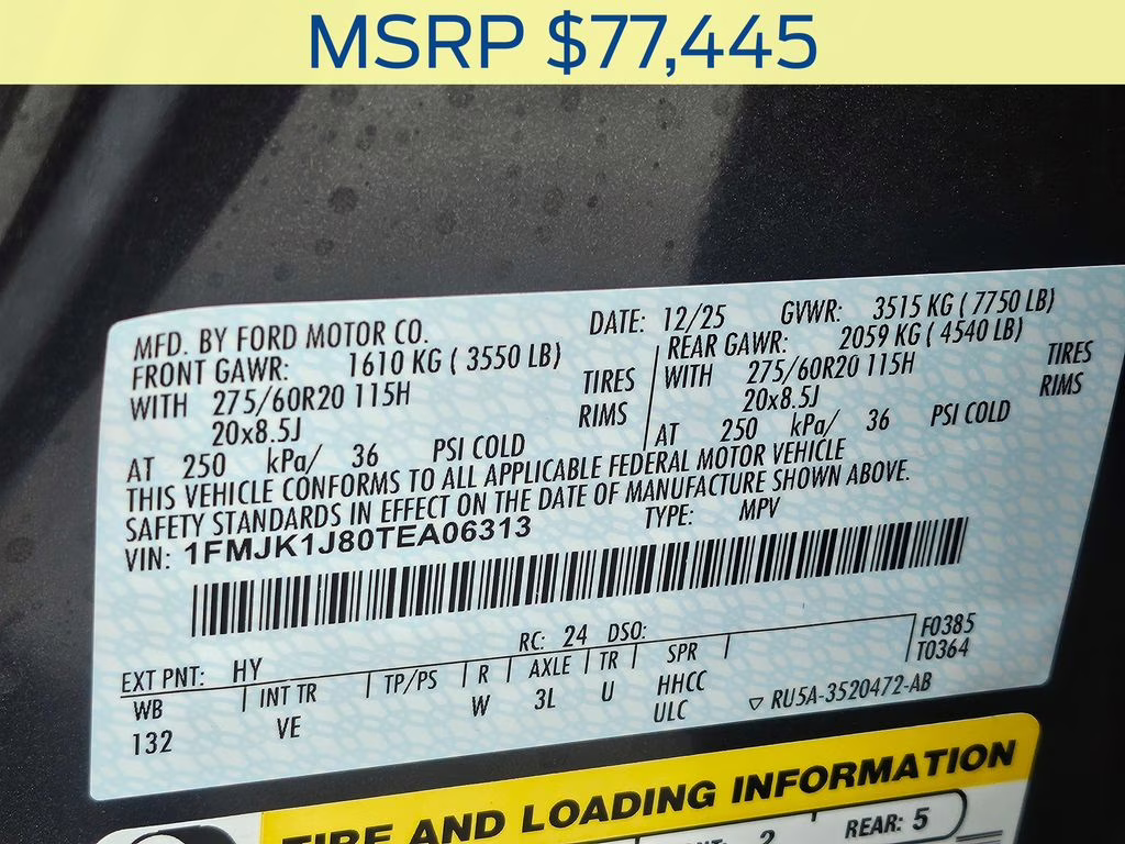 2026 Gray Metallic Ford Expedition Max Active 4X4 SUV