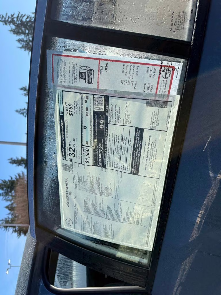 2026 Atlantic Gray Metallic Nissan Sentra SR FWD Sedan