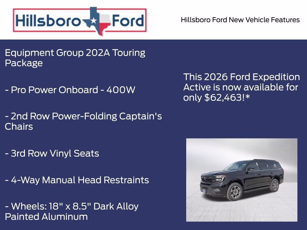 2026 Agate Black Metallic Ford Expedition Active RWD SUV
