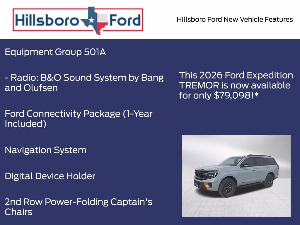 2026 Glacier Gray Metallic Tri-Coat Ford Expedition Tremor 4X4 SUV