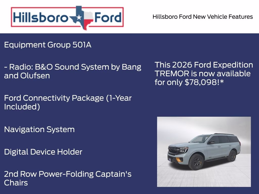 2026 Glacier Gray Metallic Tri-Coat Ford Expedition Tremor 4X4 SUV