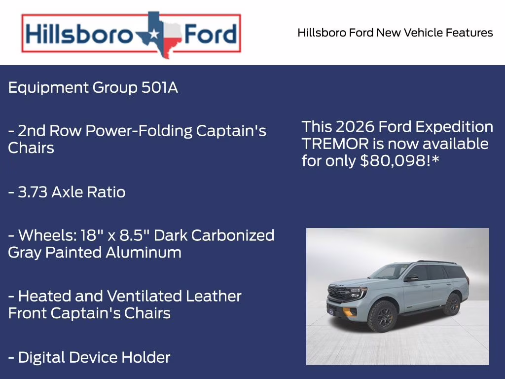 2026 Glacier Gray Metallic Tri-Coat Ford Expedition Tremor 4X4 SUV